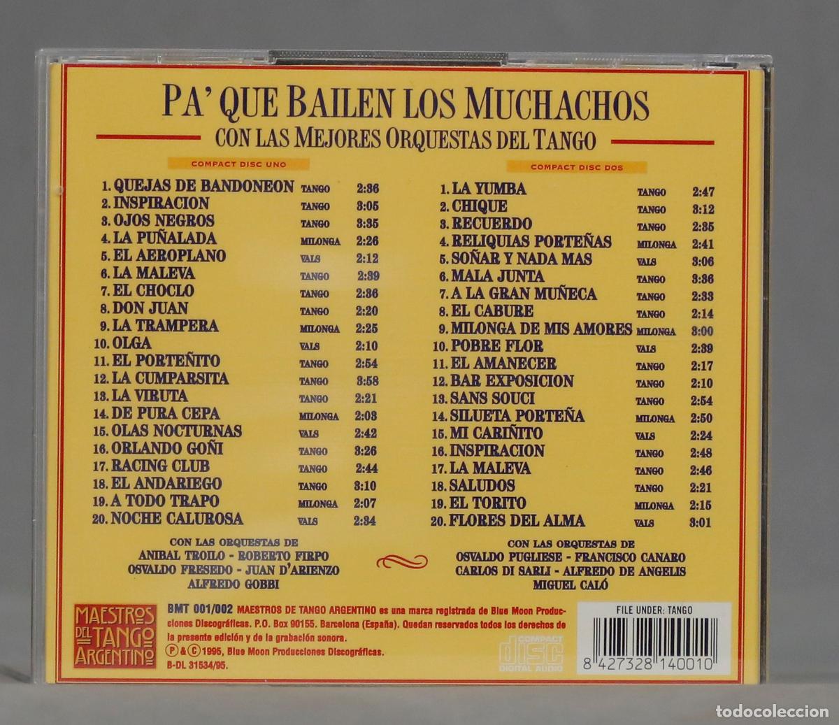 CDs de m&uacute;sica: 2 CD. PA&acute; Que Bailen Los Muchachos - Foto 2