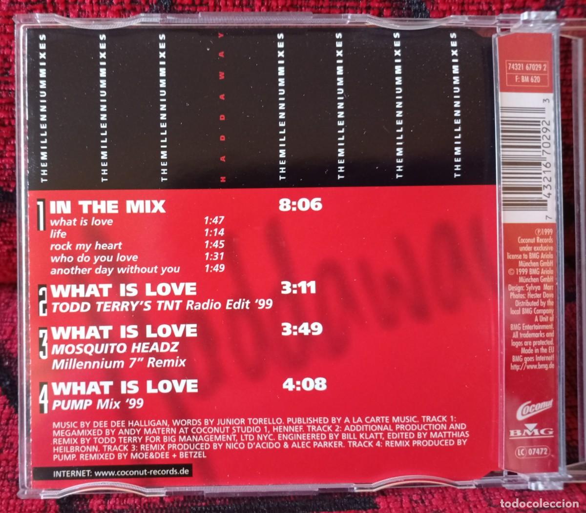 CDs de m&uacute;sica: HADDAWAY MILLENIUM MIXES MAXI SINGLE CD 1999 - Foto 2