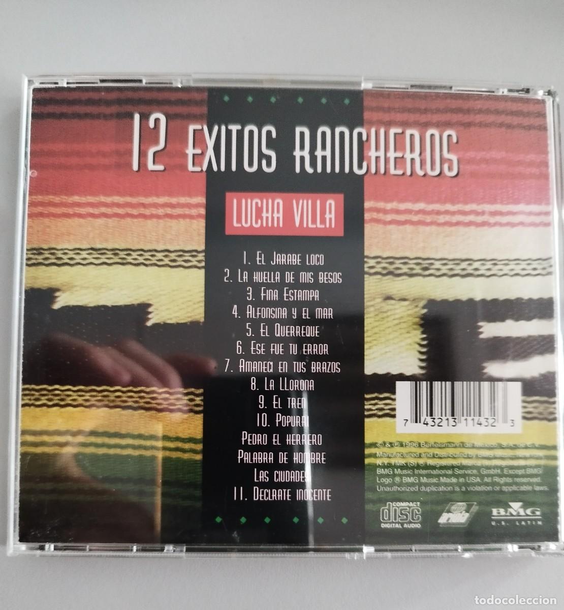 CDs de m&uacute;sica: LUCHA VILLA, 12 EXITOS RANCHERAS - Foto 2