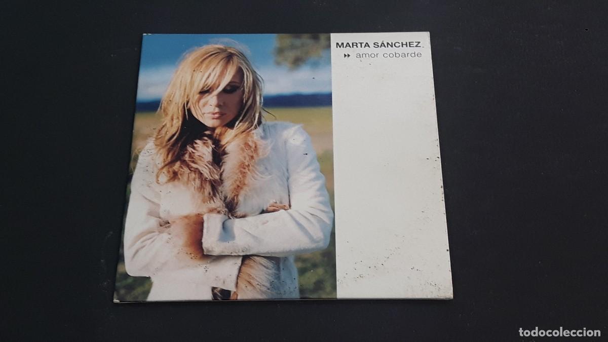 CDs de m&uacute;sica: CD SINGLE - MARTA S&Aacute;NCHEZ - AMOR COBARDE - Foto 1