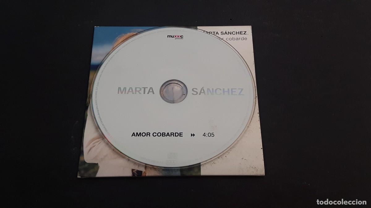 CDs de m&uacute;sica: CD SINGLE - MARTA S&Aacute;NCHEZ - AMOR COBARDE - Foto 2