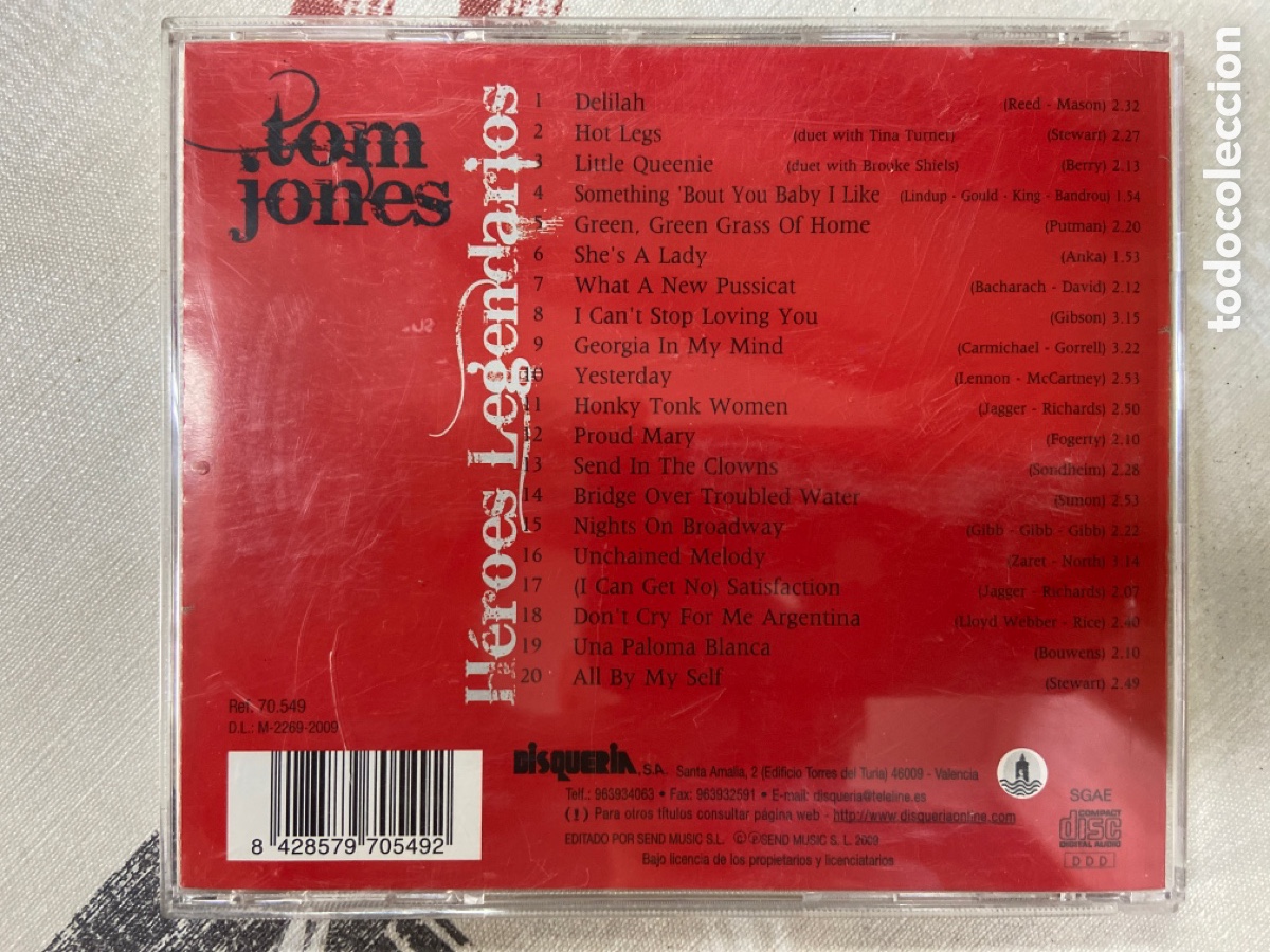 CDs de m&uacute;sica: TOM JONES 20 GRANDES EXITOS - Foto 3
