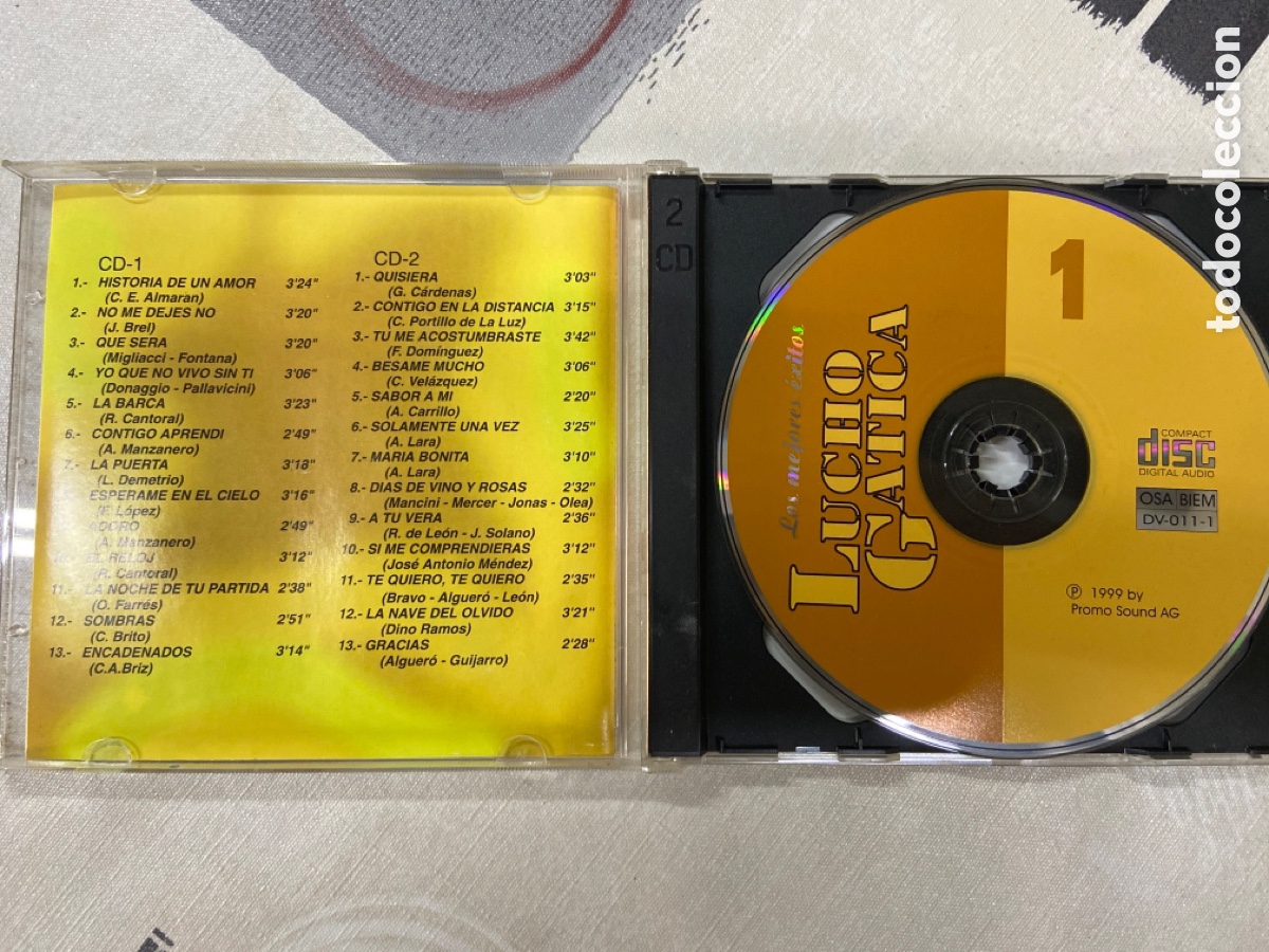 CDs de m&uacute;sica: CD LUCHO GATICA - LOS MEJORES EXITOS - Foto 2