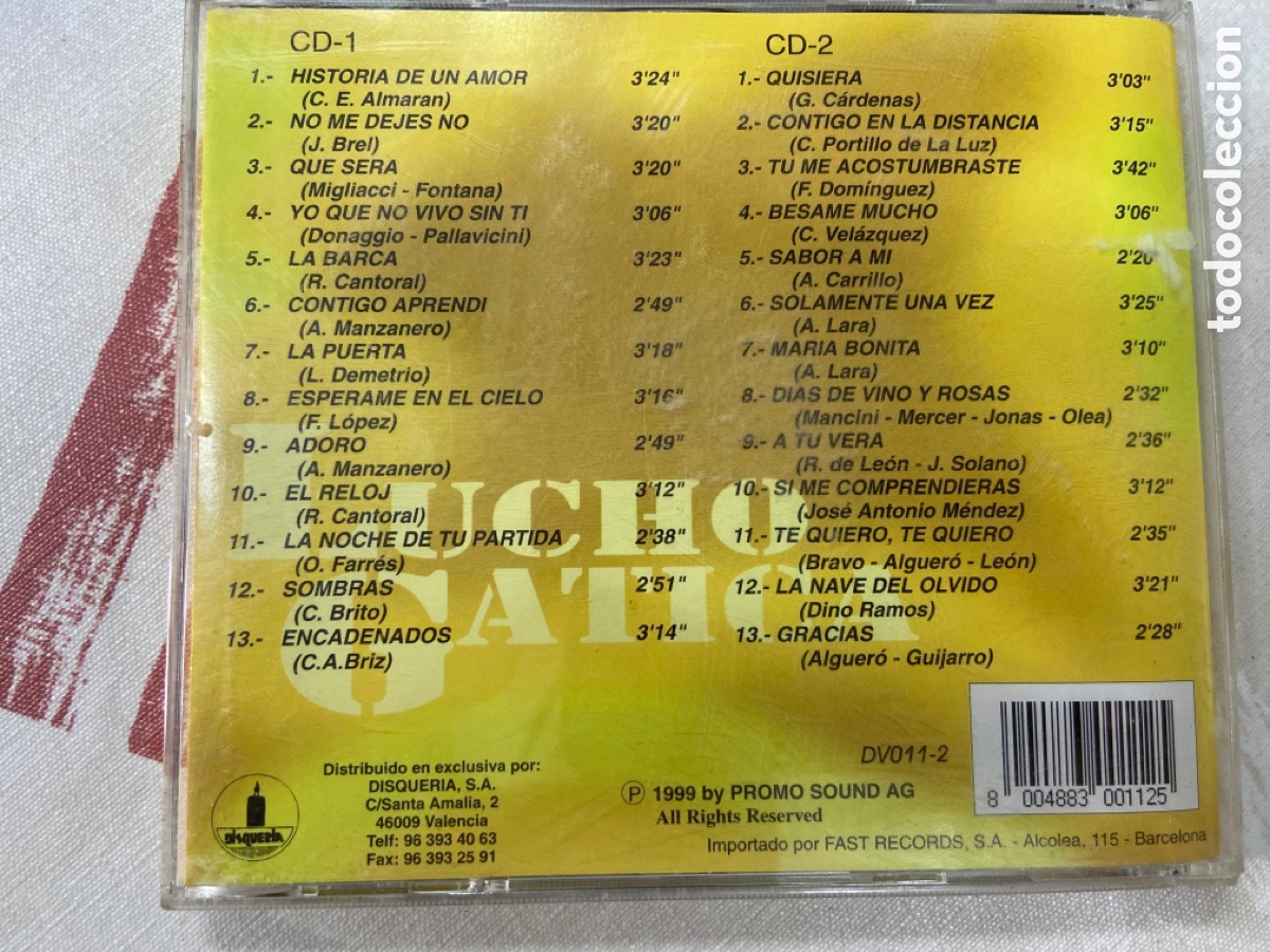 CDs de m&uacute;sica: CD LUCHO GATICA - LOS MEJORES EXITOS - Foto 4