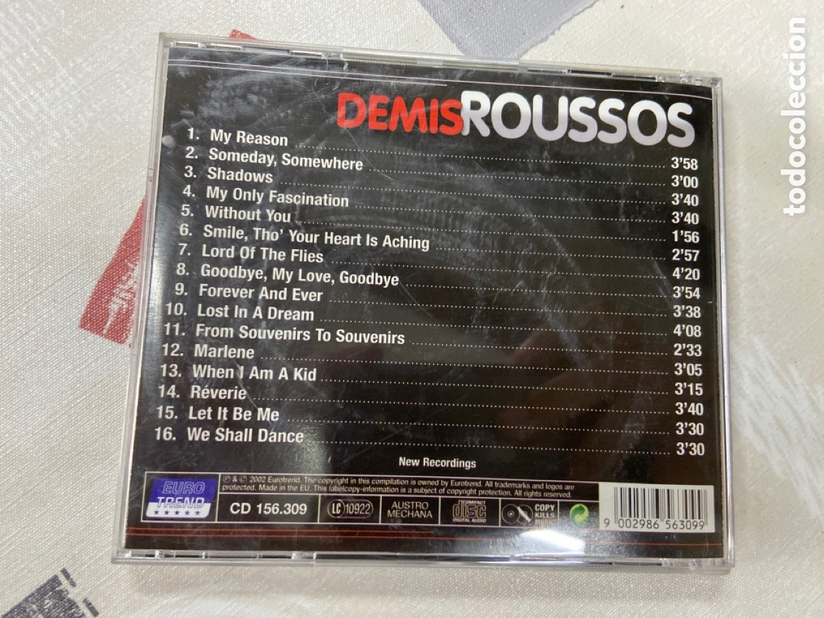 CDs de m&uacute;sica: CD DEMIS ROUSSOS BEST OF - Foto 3