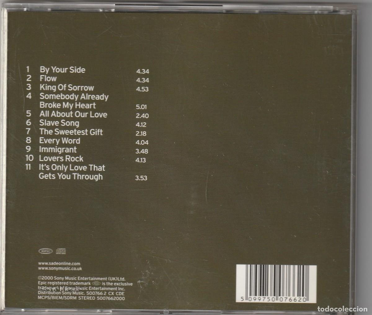 CDs de m&uacute;sica: SADE - LOVERS ROCK (CD SONY 2000) - Foto 2