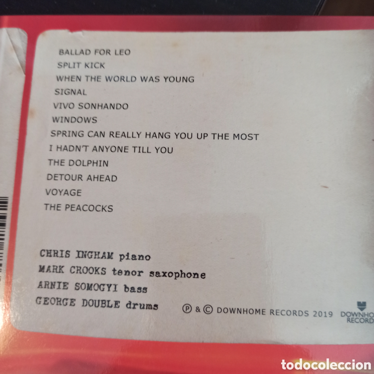 CDs de m&uacute;sica: Chris Ingham Quartet - Stan (Homenaje a Stan Getz) - Foto 2
