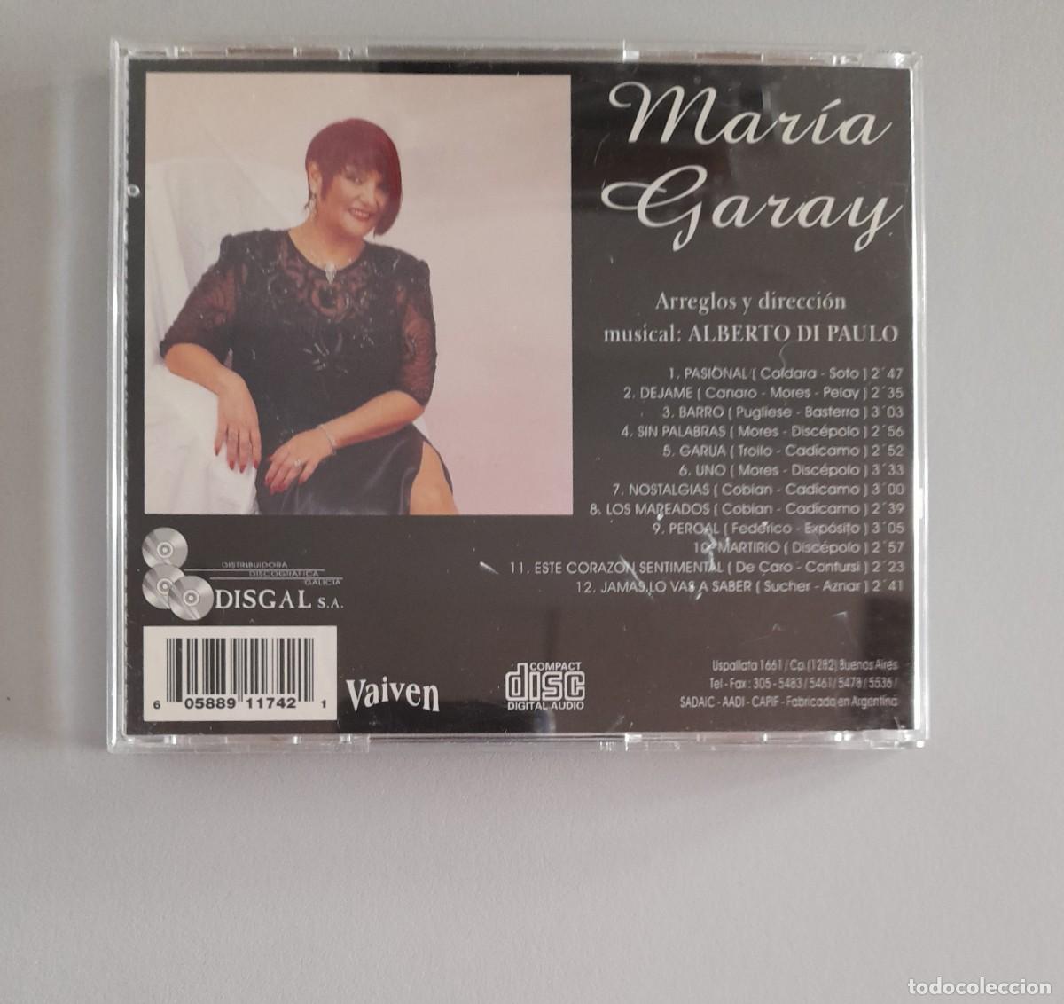 CDs de m&uacute;sica: CD MARIA GARAY, PASIONAL - Foto 2