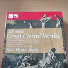 CDs de Música: J.S. BACH GREAT CHORAL WORKS KARL MÜNCHINGER 9 CD SET. Lote 380182494