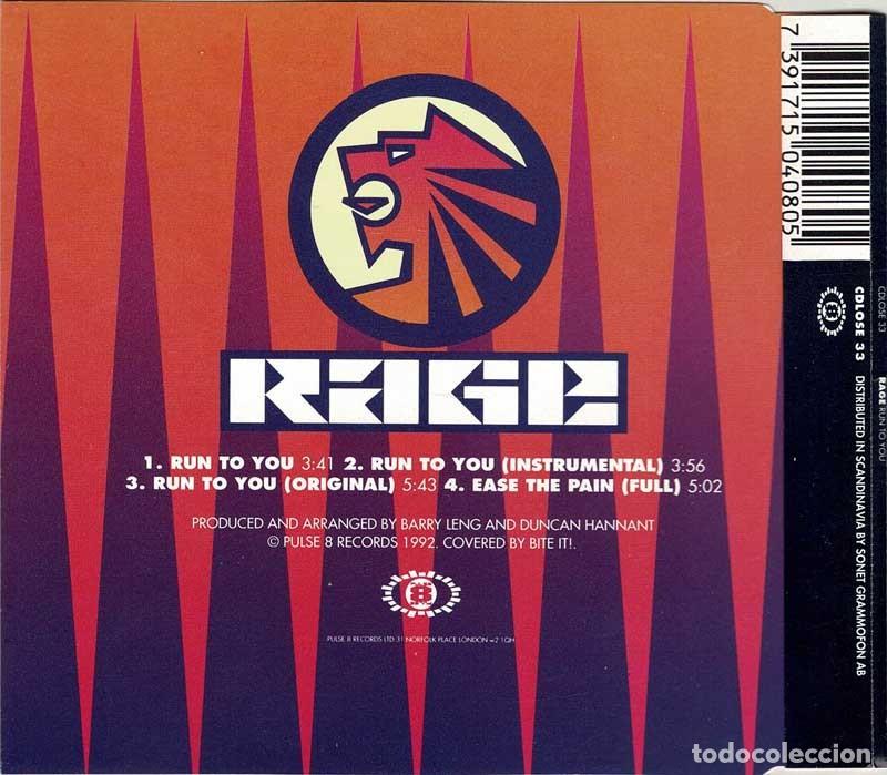 CDs de m&uacute;sica: Rage - Run To You. CD Single - Foto 2