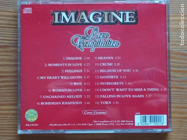 CDs de m&uacute;sica: CD IMAGINE - LOVE COMPILATION (5O) - Foto 2