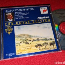 CDs de Música: NEW YORK LEONARD BERNSTEIN ANDRE WATTS PIANO BRAHMS PIANO CONCERTO 2/HAYDN VARIATIONS+ CD EU SONY AM. Lote 380355719