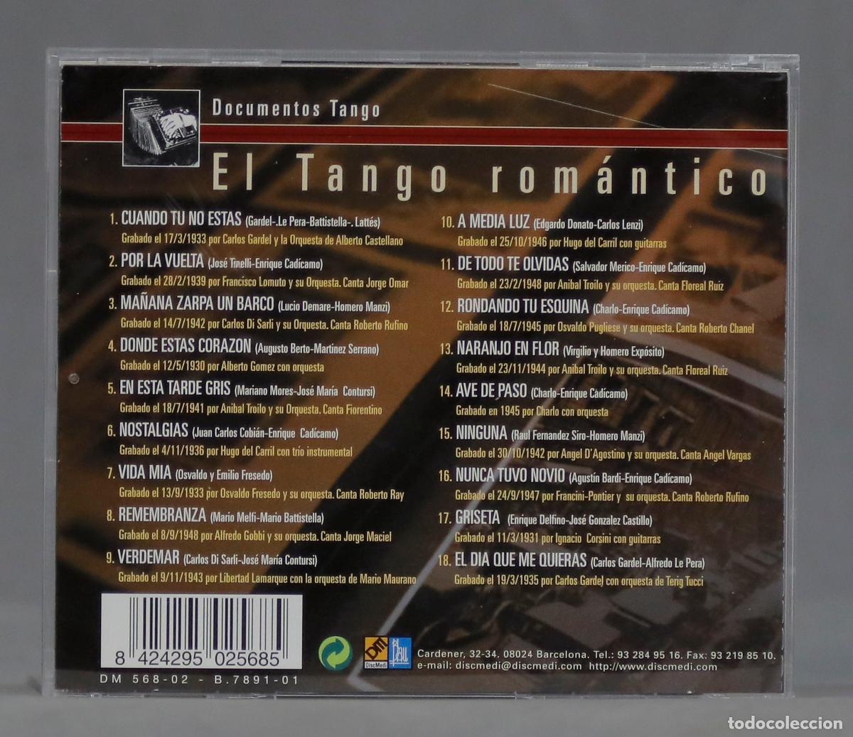 CDs de m&uacute;sica: CD. El tango romantico - Foto 2