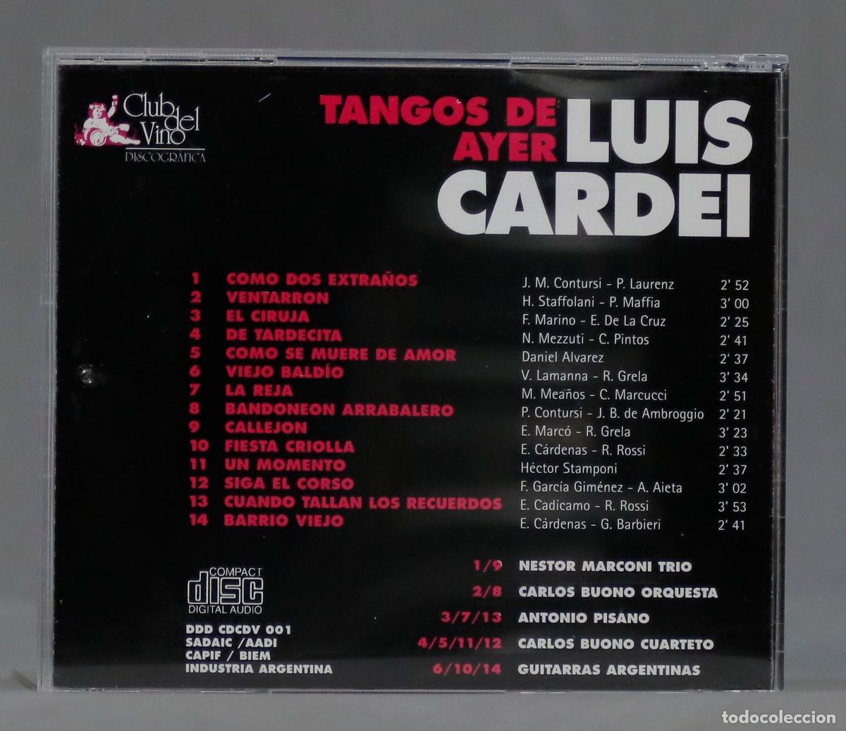 CDs de m&uacute;sica: CD. TANGOS DEL AYER. LUIS GARDEI - Foto 2