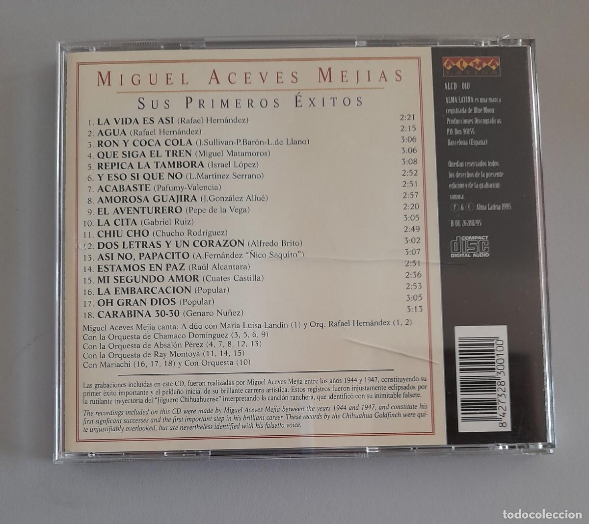 CDs de m&uacute;sica: MIGUEL ACEVES MEJIA, LOS PRIMEROS EXITOS - CD - Foto 2