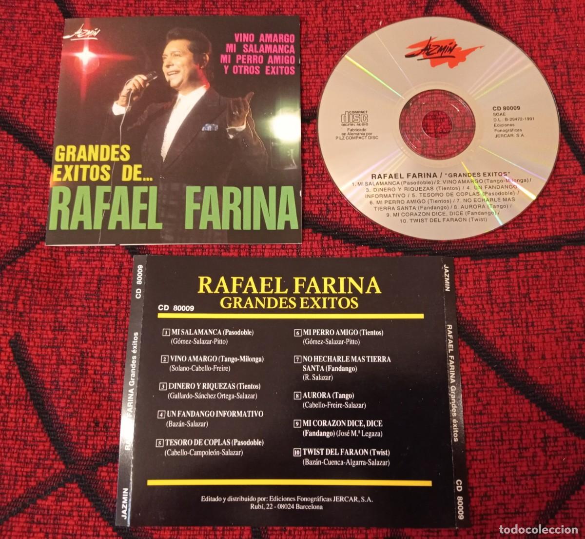 CDs de m&uacute;sica: RAFAEL FARINA ** Grandes Exitos ** CD ORIGINAL 1991 - Foto 1