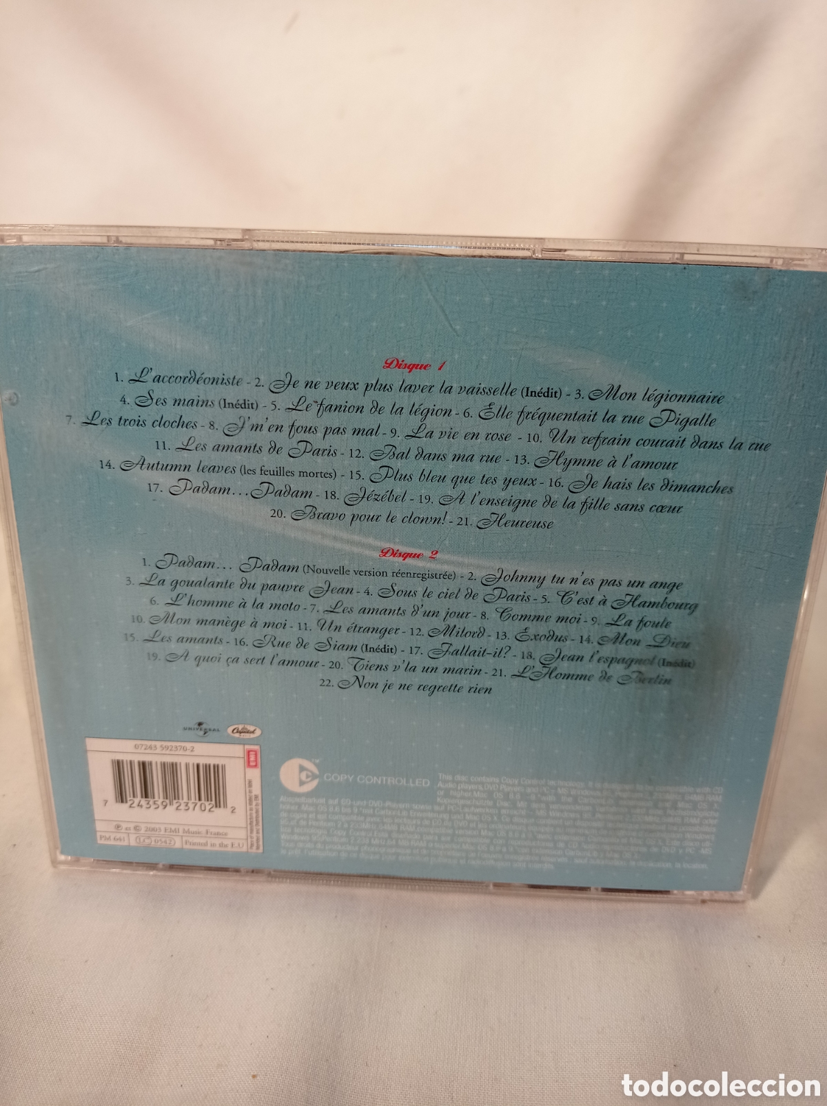CDs de m&uacute;sica: 2 X CD ETERNELLE EDITH PIAF - Foto 3