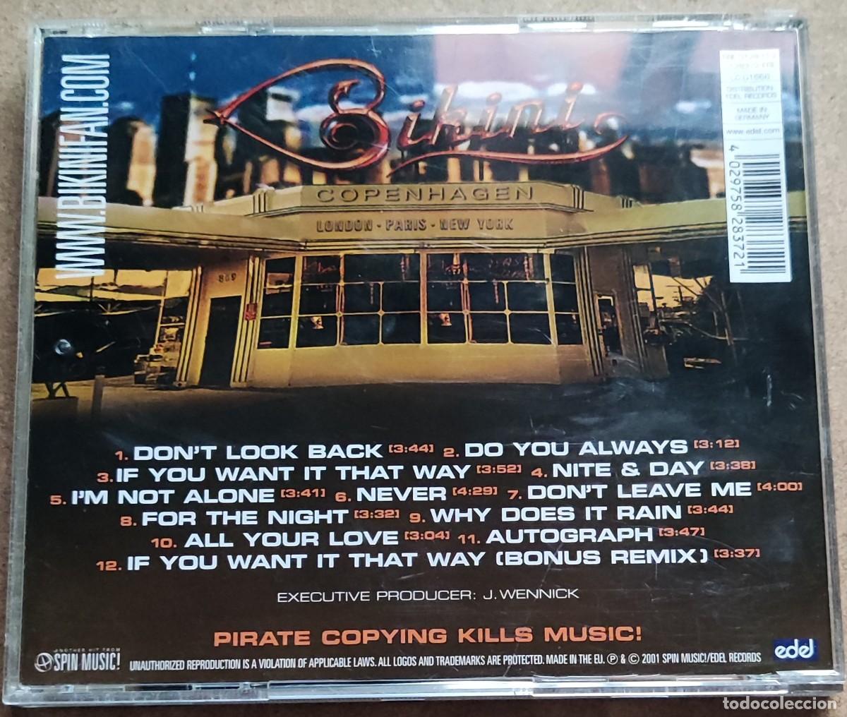 CDs de m&uacute;sica: BIKINI - DONT LOOK BACK (CD) 2001 - 12 TEMAS - Foto 3