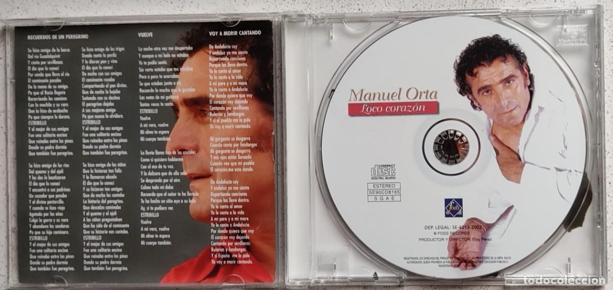 CDs de m&uacute;sica: MANUEL ORTA - LOCO CORAZON (CD) 2002 - 13 TEMAS - Foto 2