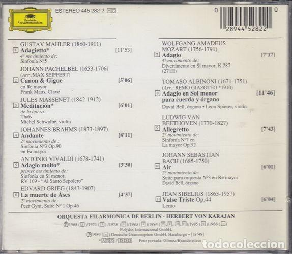 CDs de m&uacute;sica: ADAGIO - KARAJAN - CD DEUTSCHE GRAMOPHON - Foto 2