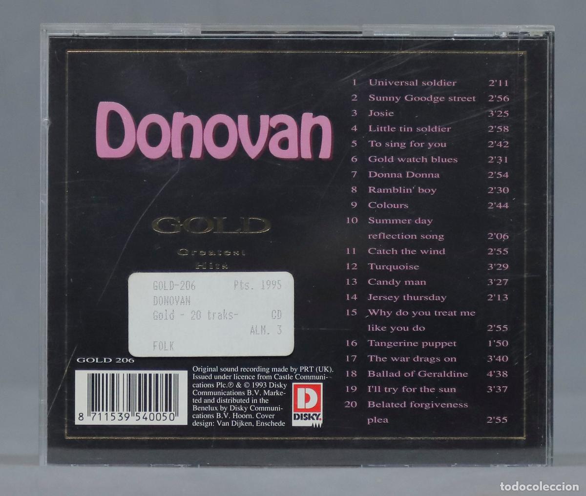 CDs de m&uacute;sica: CD. Donovan &ndash; Gold - Greatest Hits - Foto 2