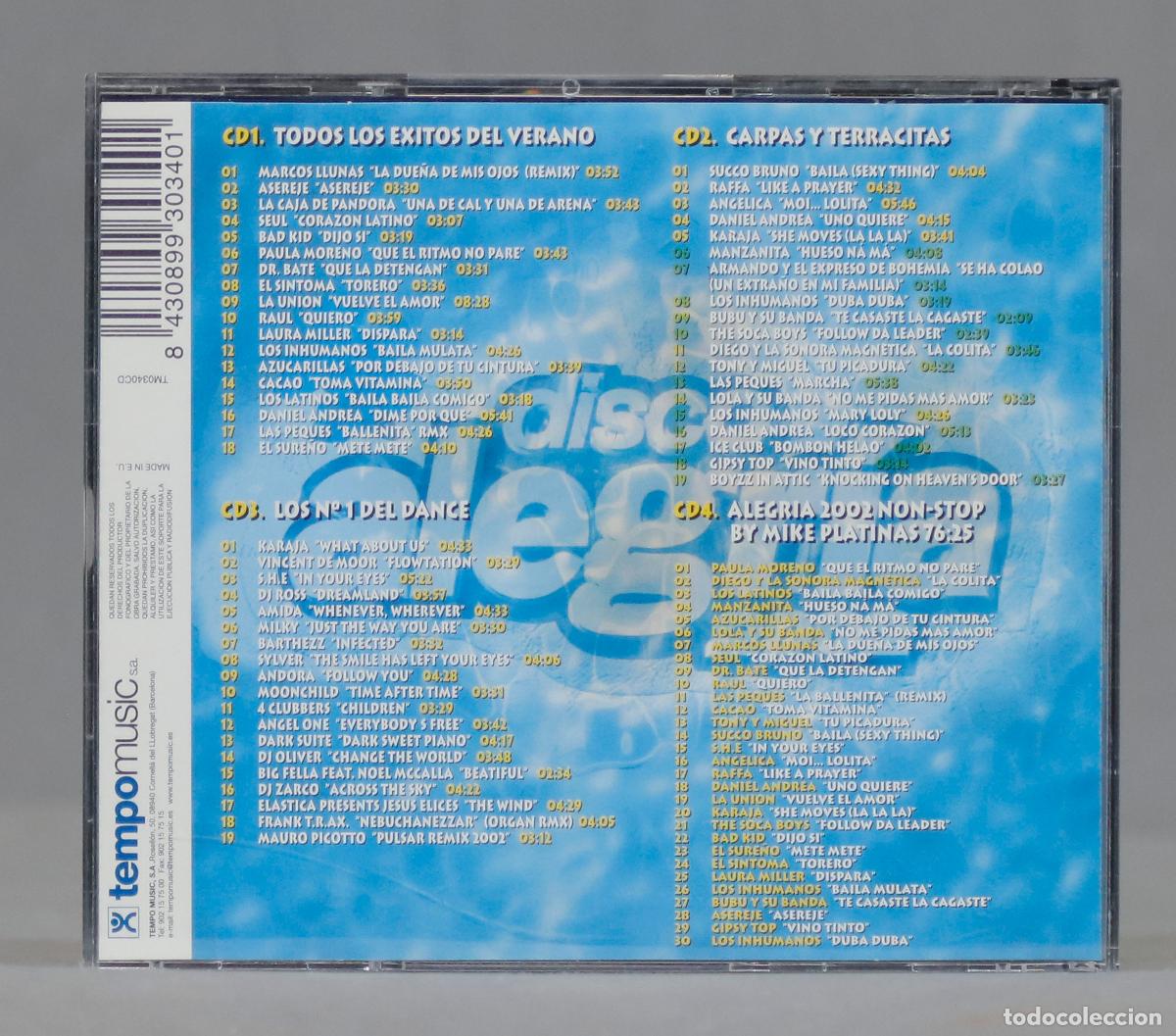 CDs de m&uacute;sica: 3 CD. Disco Alegr&iacute;a 2002 - Foto 2