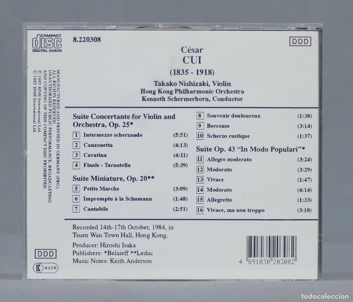 CDs de m&uacute;sica: CD. 3 Suites for Violin & Orchestra. CUI - Foto 2