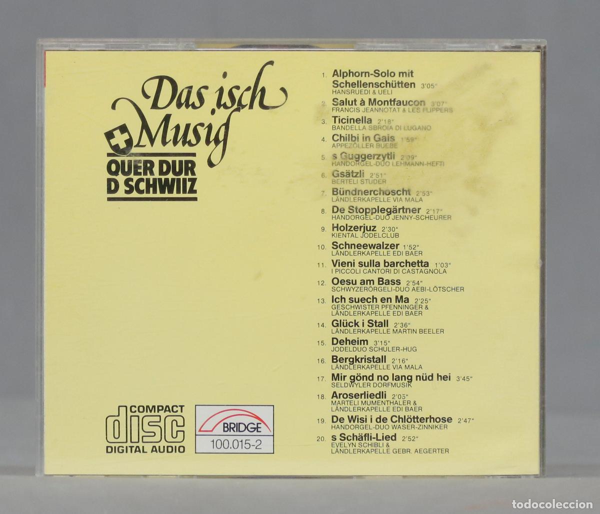 CDs de m&uacute;sica: CD. Das Isch Musig: Quer Dur D Schwiiz - Foto 2