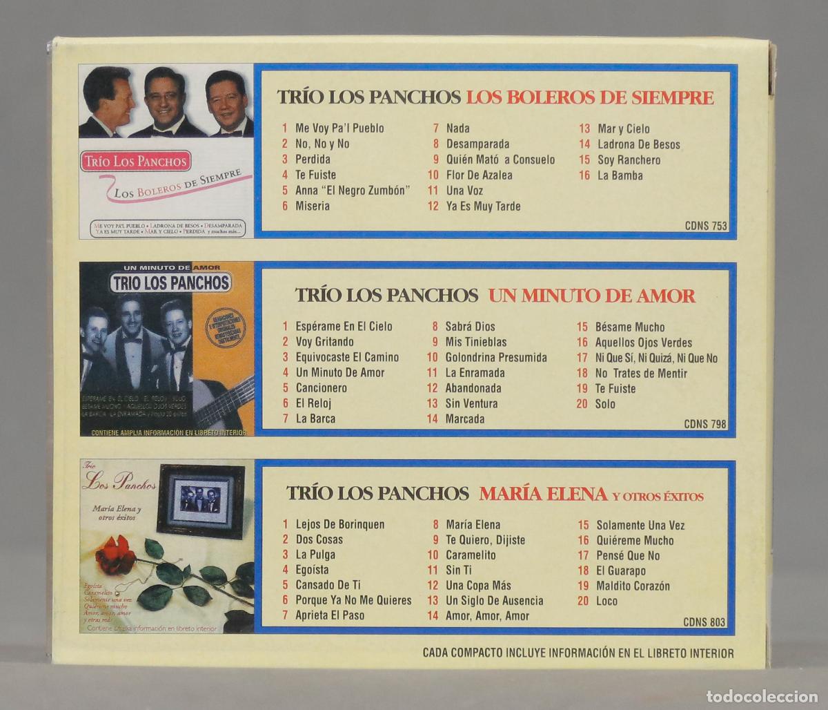 CDs de m&uacute;sica: 3 CD. TRIO LOS PANCHOS. 56 EXITOS DE ORO - Foto 2
