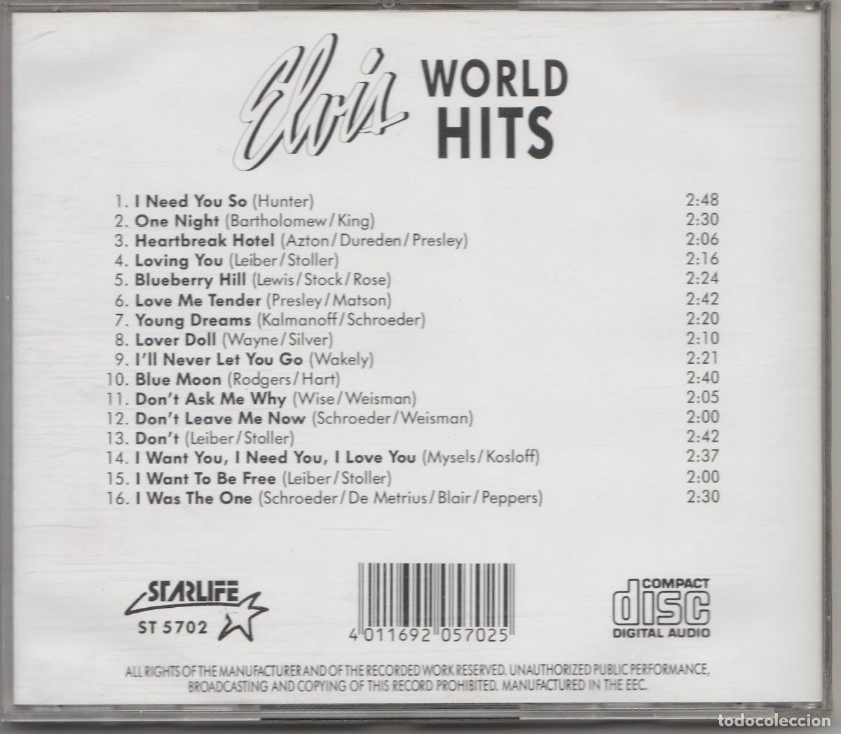 CDs de m&uacute;sica: CD ELVIS - WORLD HITS - VOL 2 - Foto 2