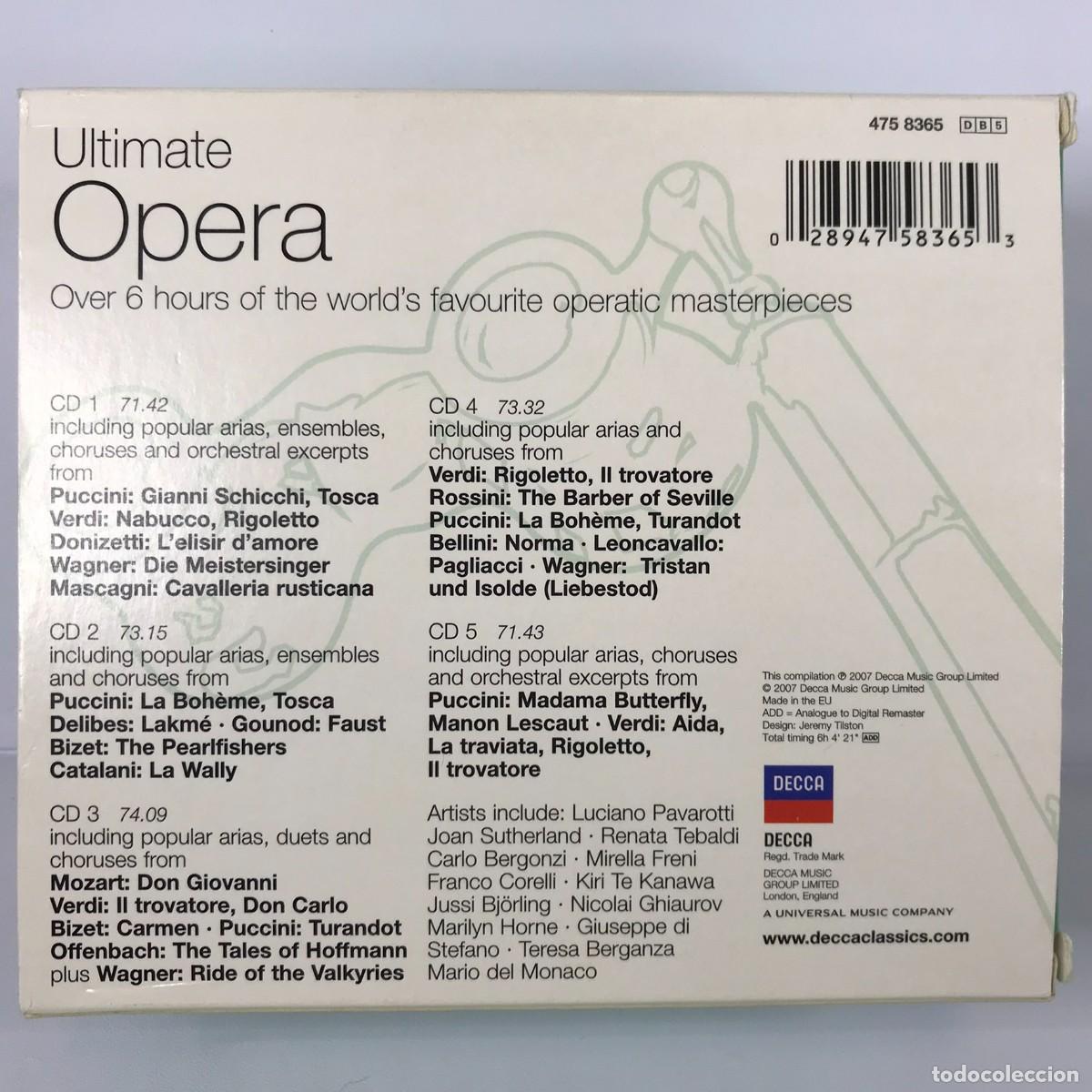 CDs de m&uacute;sica: Ultimate Opera ● The Essential Masterpieces ● 5 x CD, Compilation Box Set 2007 - Foto 3