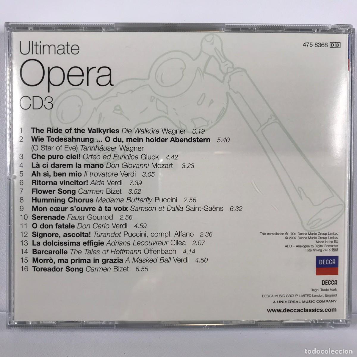 CDs de m&uacute;sica: Ultimate Opera ● The Essential Masterpieces ● 5 x CD, Compilation Box Set 2007 - Foto 11