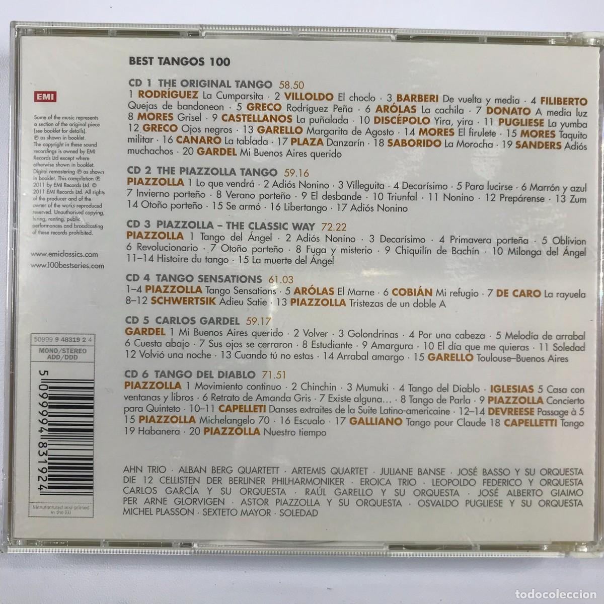CDs de m&uacute;sica: Various ● Best Tangos 100 ● 6 x CD, Compilation - Foto 3