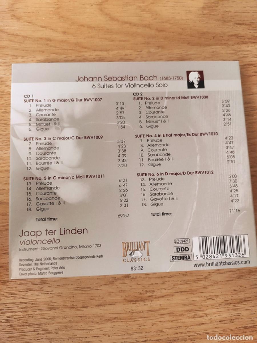 CDs de m&uacute;sica: Bach Cello Suites Jaap ter Linden - Foto 2