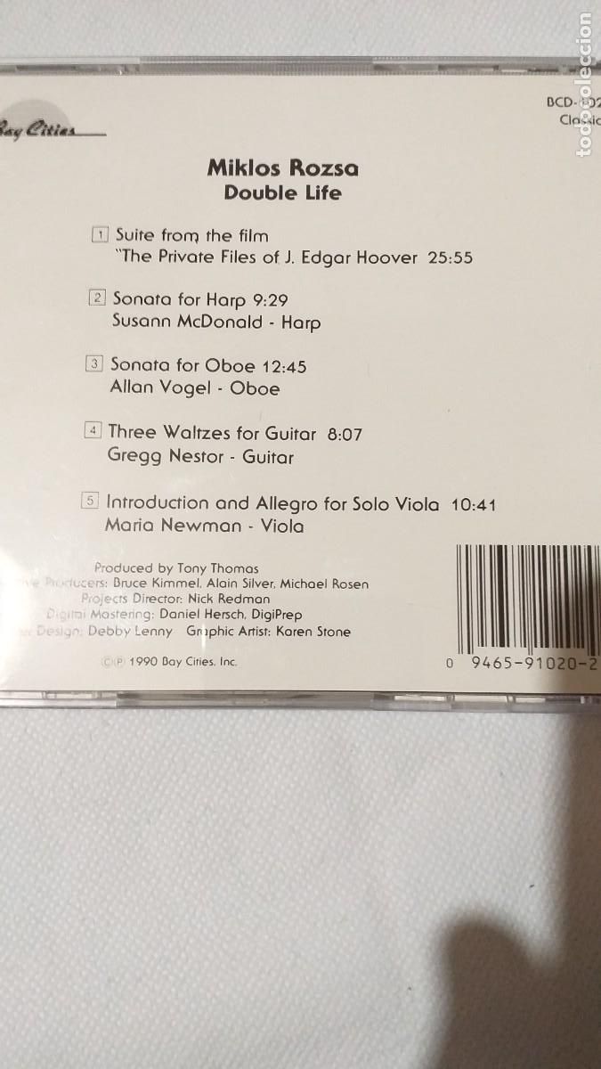 CDs de m&uacute;sica: MIKLOS ROZSA: DOUBLE LIFE - Foto 2