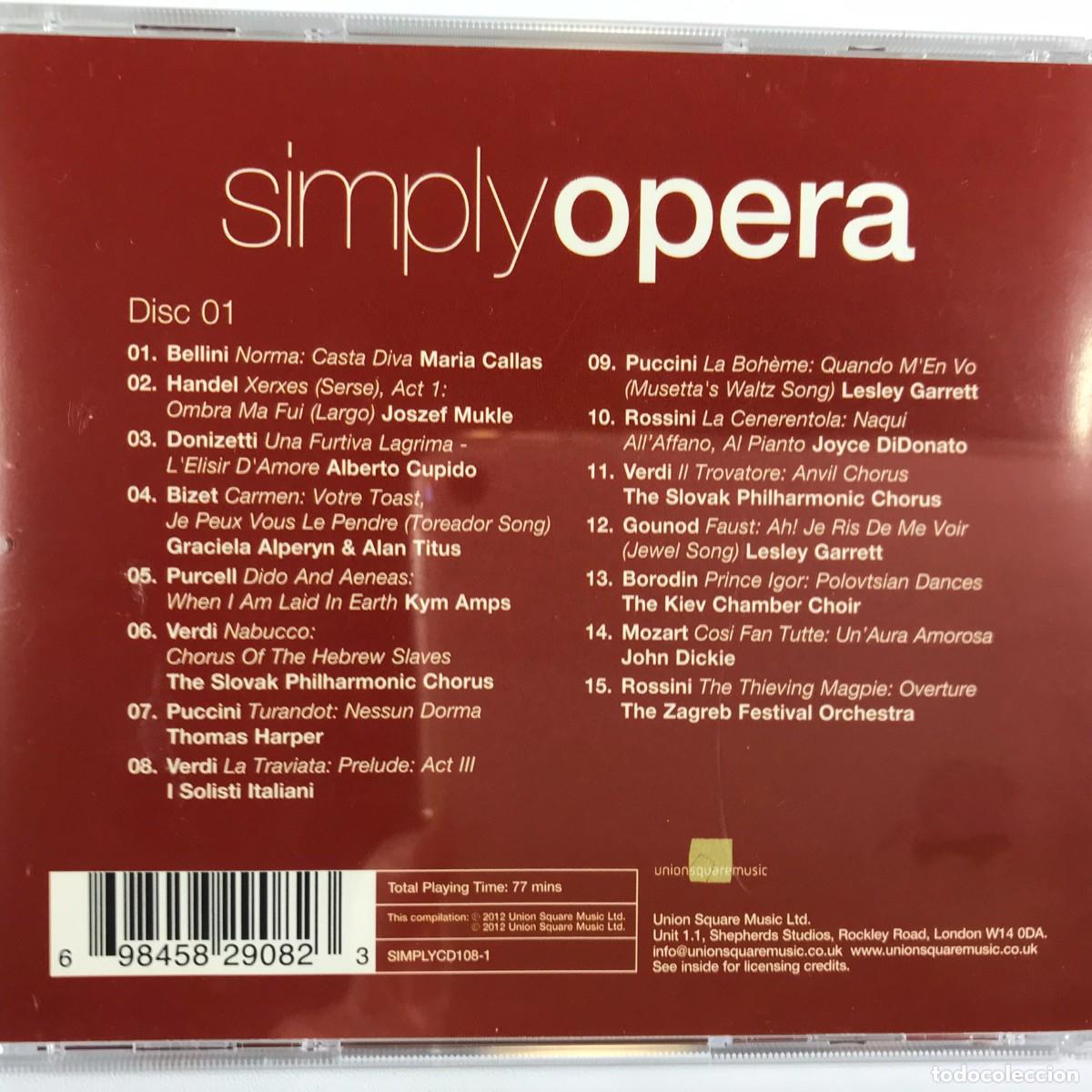 CDs de m&uacute;sica: Various ● Simply Opera ● 4 x CD 2012 - Foto 5