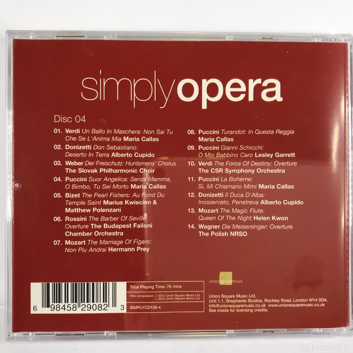 CDs de m&uacute;sica: Various ● Simply Opera ● 4 x CD 2012 - Foto 8