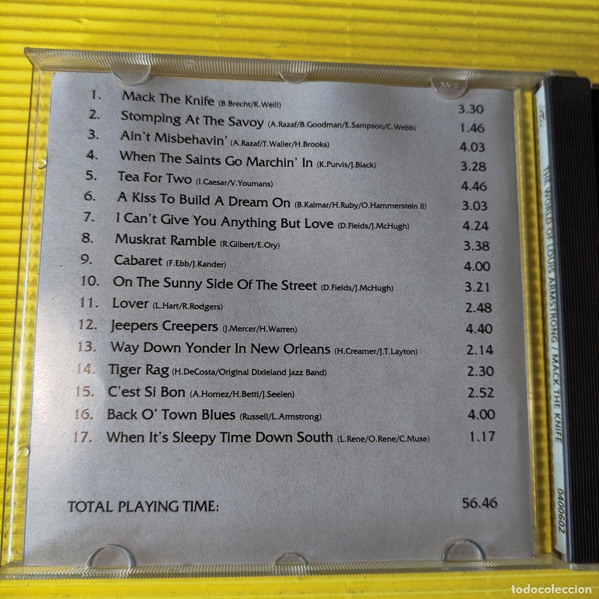 CDs de m&uacute;sica: CD ** LOUIS ARMSTRONG ** MACK THE KNIFE ** TRACE - Foto 2
