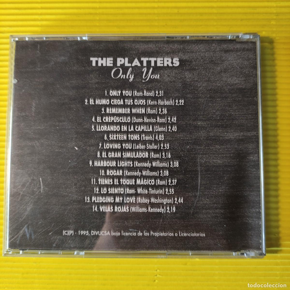 CDs de m&uacute;sica: CD ** THE PLATTERS ** ONLY YOU ** - Foto 4