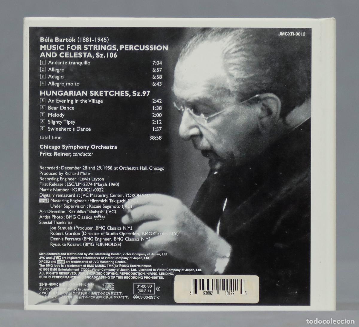 CDs de m&uacute;sica: CD. Bartok: Music for Strings Percussion & Celestra. REINER - Foto 2