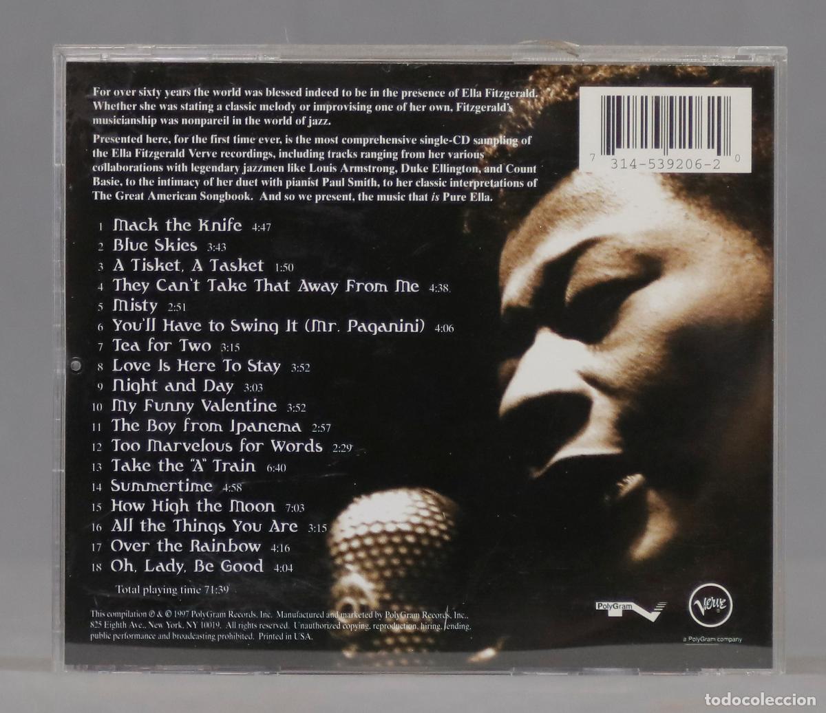 CDs de m&uacute;sica: CD. Ella Fitzgerald &ndash; Pure Ella - Foto 2