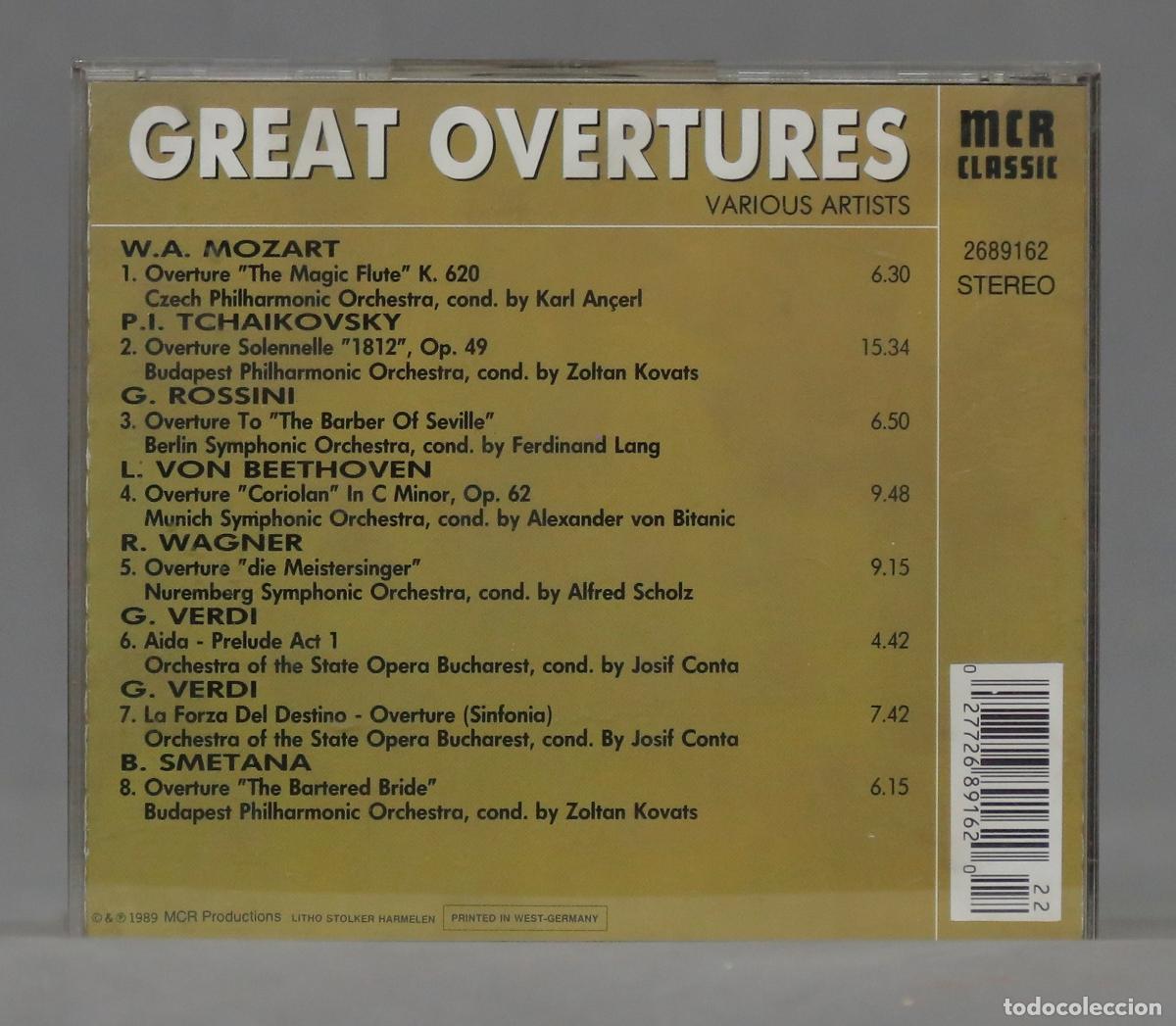 CDs de m&uacute;sica: CD. Great OVERTURES - Foto 2