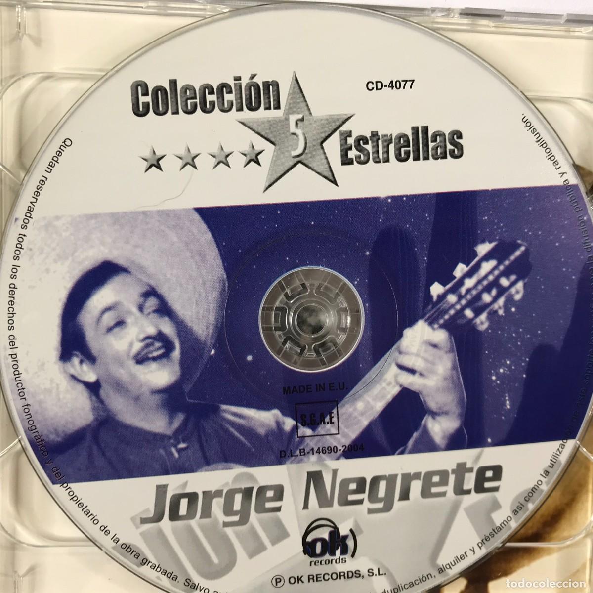 CDs de m&uacute;sica: Colecci&oacute;n 5 Estrellas ● Jorge Negrete ● 2 x CD Compilation - Foto 3