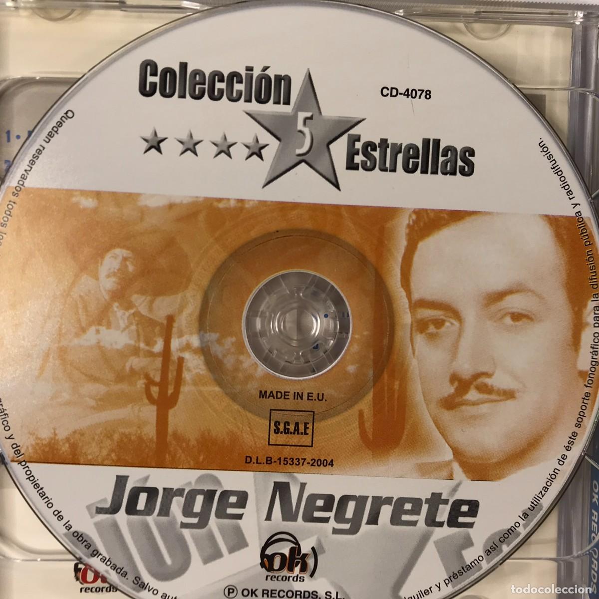 CDs de m&uacute;sica: Colecci&oacute;n 5 Estrellas ● Jorge Negrete ● 2 x CD Compilation - Foto 4