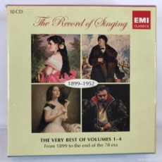 CDs de Música: THE RECORD OF SINGING ● THE VERY BEST OF VOLUMES 1-4: 1899-1952 ● 10 X CD, COMPILATION. Lote 381368979