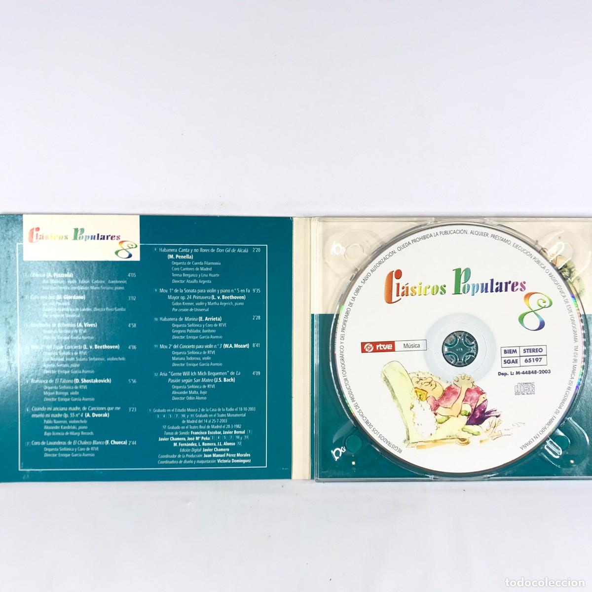 CDs de m&uacute;sica: Various ● Clasicos Populares 8 ● CD SPAIN 2003 - Foto 2