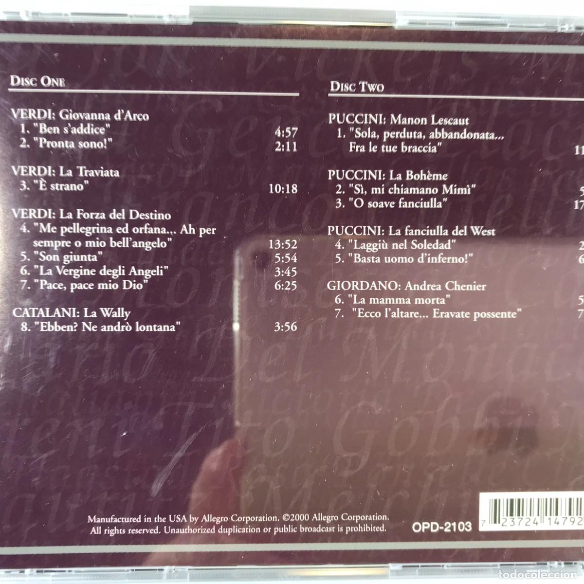 CDs de m&uacute;sica: Renata Tebaldi ● Arias & Scenes ● 2 x CD, Compilation - Foto 4