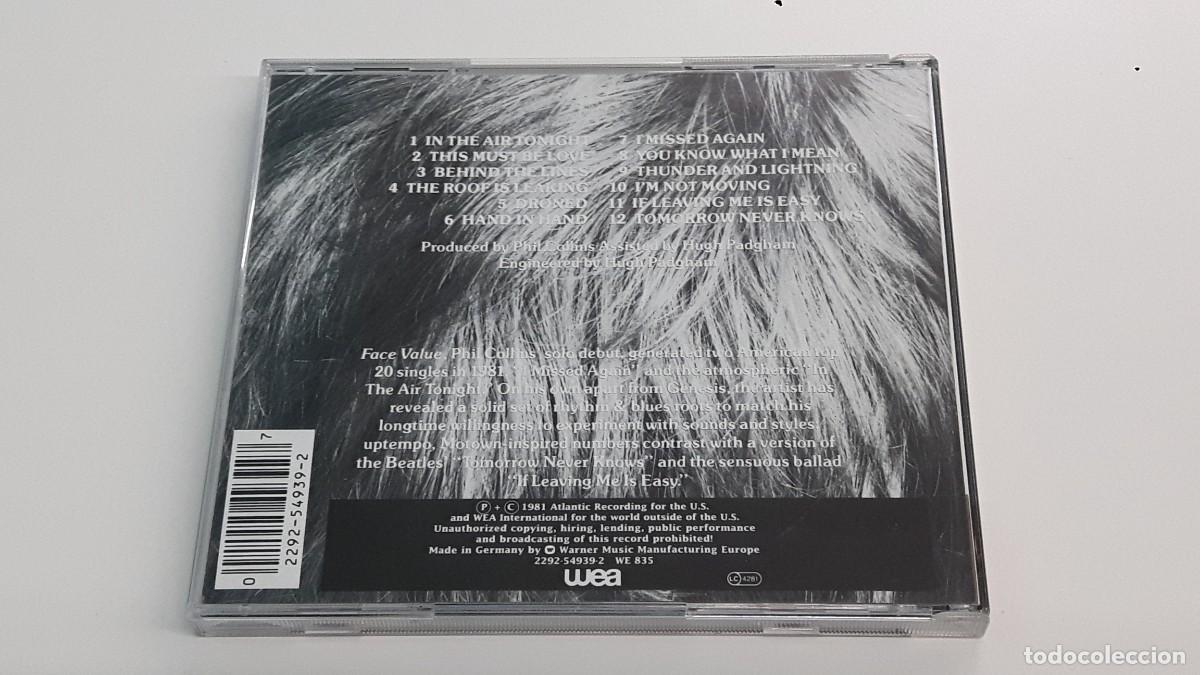 CDs de m&uacute;sica: CD PHIL COLLINS - FACE VALUE - 1981 - ED. USA - Foto 3