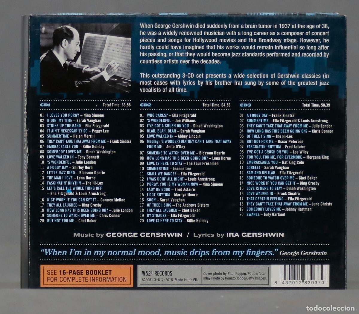 CDs de m&uacute;sica: 3 CD. Jazz Vocalists Sing George Gershwin - Foto 2