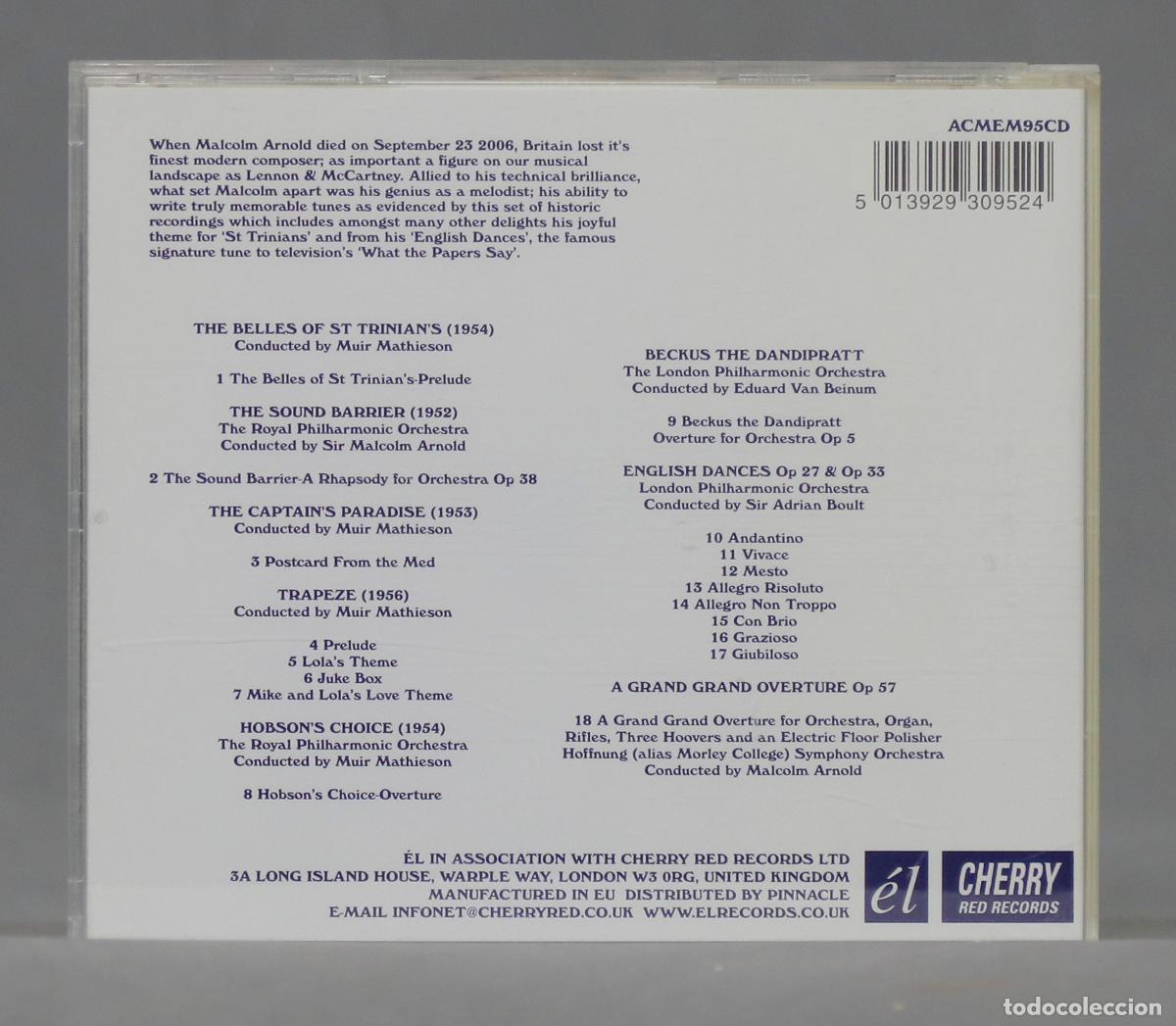 CDs de m&uacute;sica: CD. Various, Malcolm Arnold &ndash; Hurrah For Malcolm Arnold - Foto 2